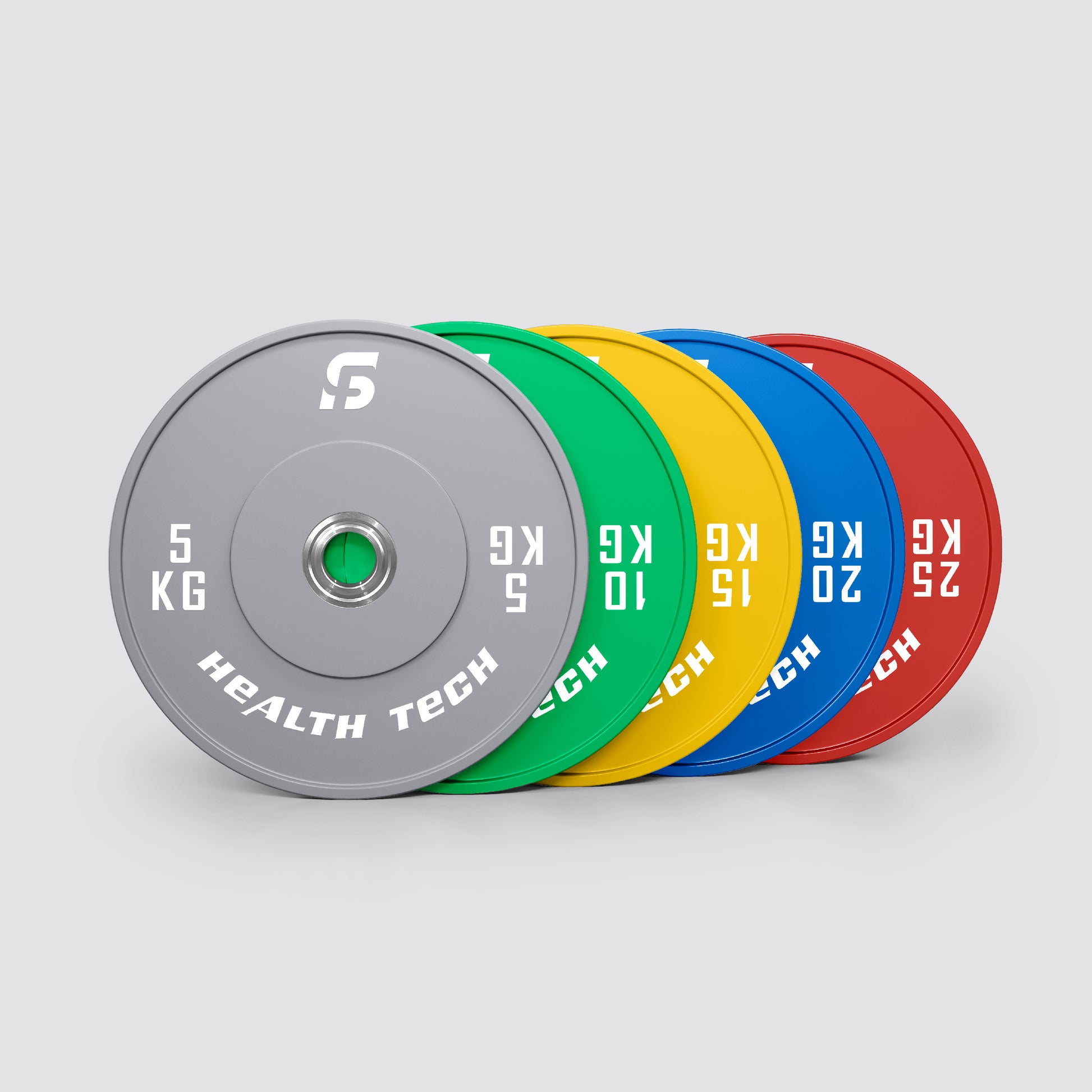 Colorful Olympic Rubber Bumper Plates - SF HealthTech