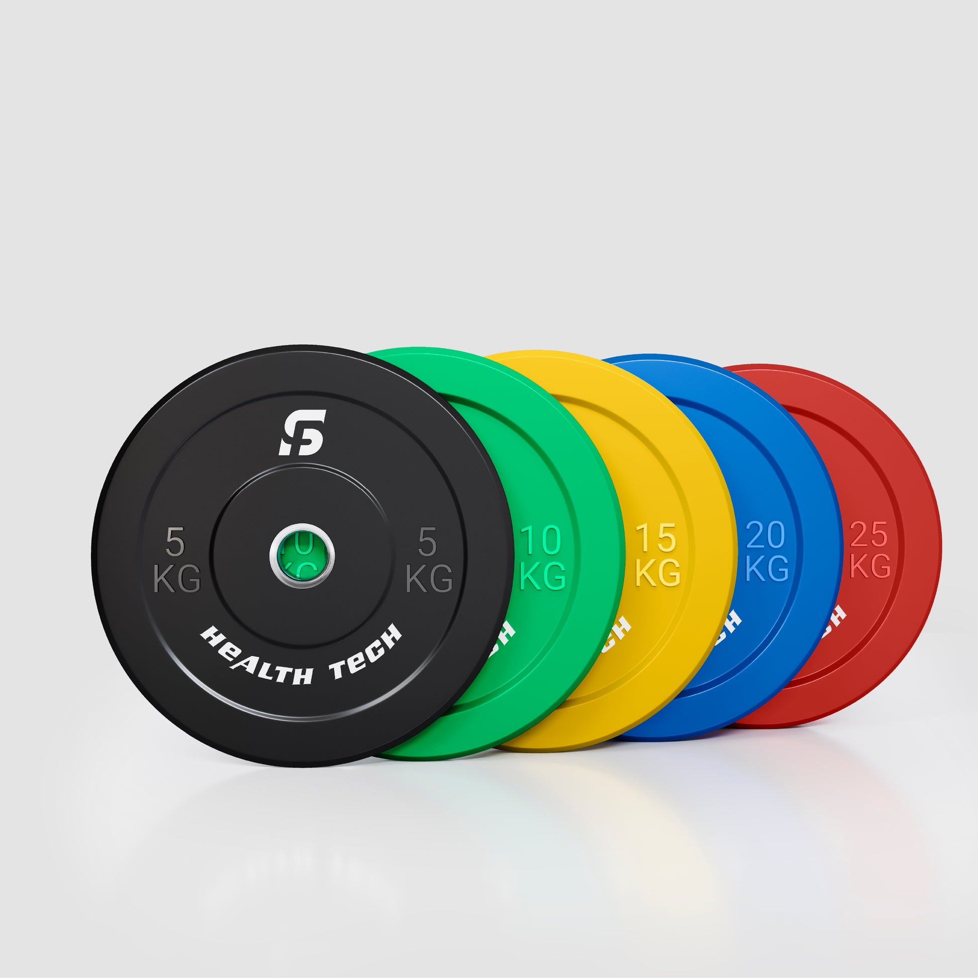 Multi coloured bumper rubber plates